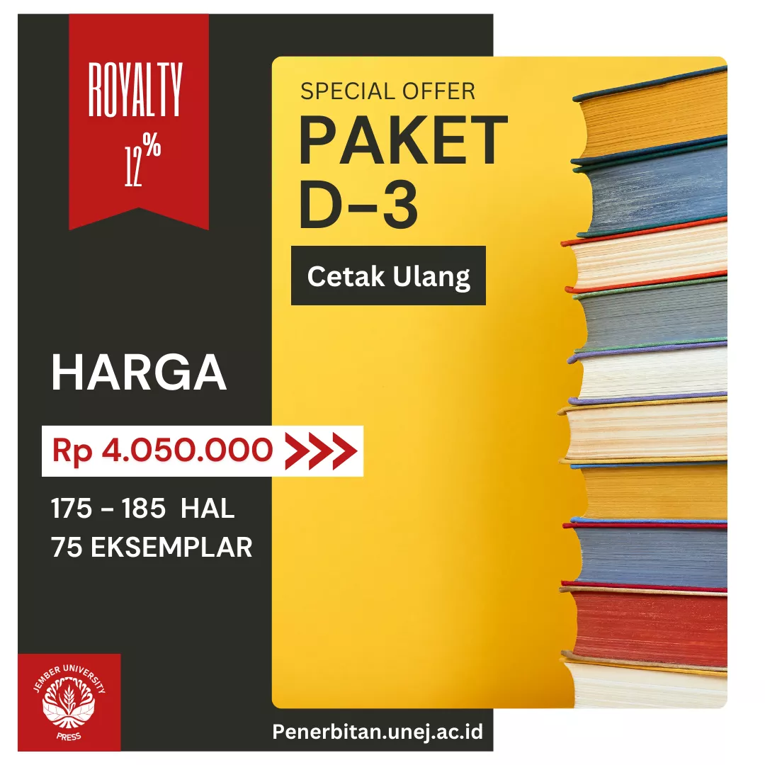 CETAK ULANG PAKET D-3 (175 - 185 HALAMAN) , 75 EKS